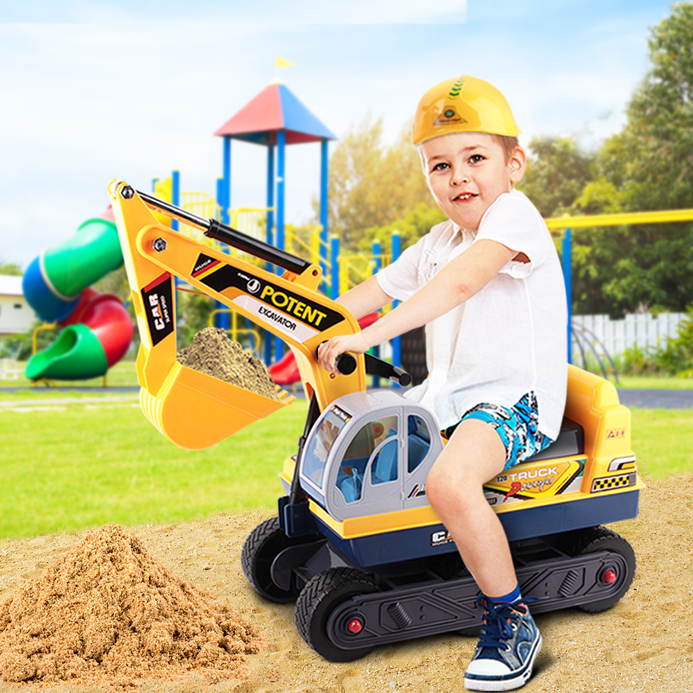 PLAY-CAR-DIGGER-202502281548-00 Keezi Ride On Car Toys Kids Excavator Digger Sandpit Bulldozer Car Pretend Play - Image 1