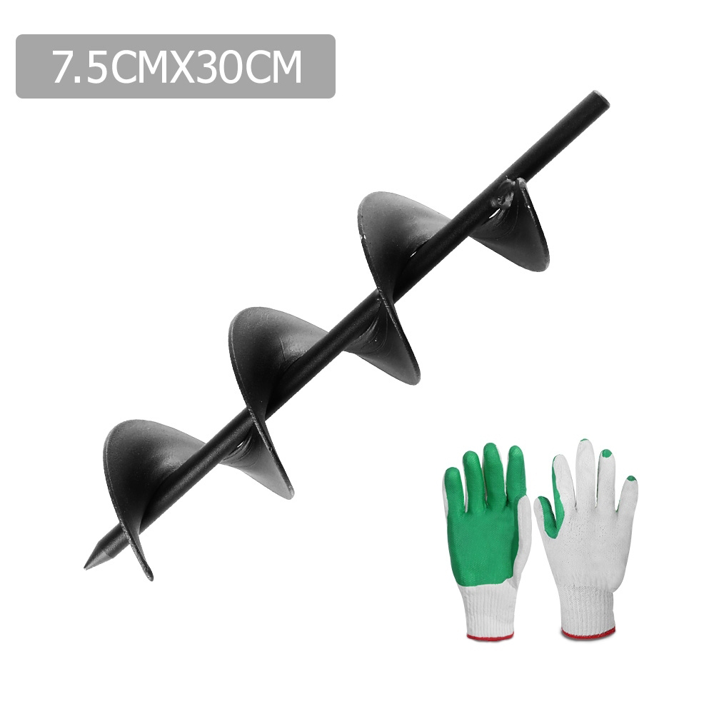 PP-10-75X300-BK-15217-00 GIANTZ Power Garden Auger Small Earth Planter 75 X 300MM Black - Image 1