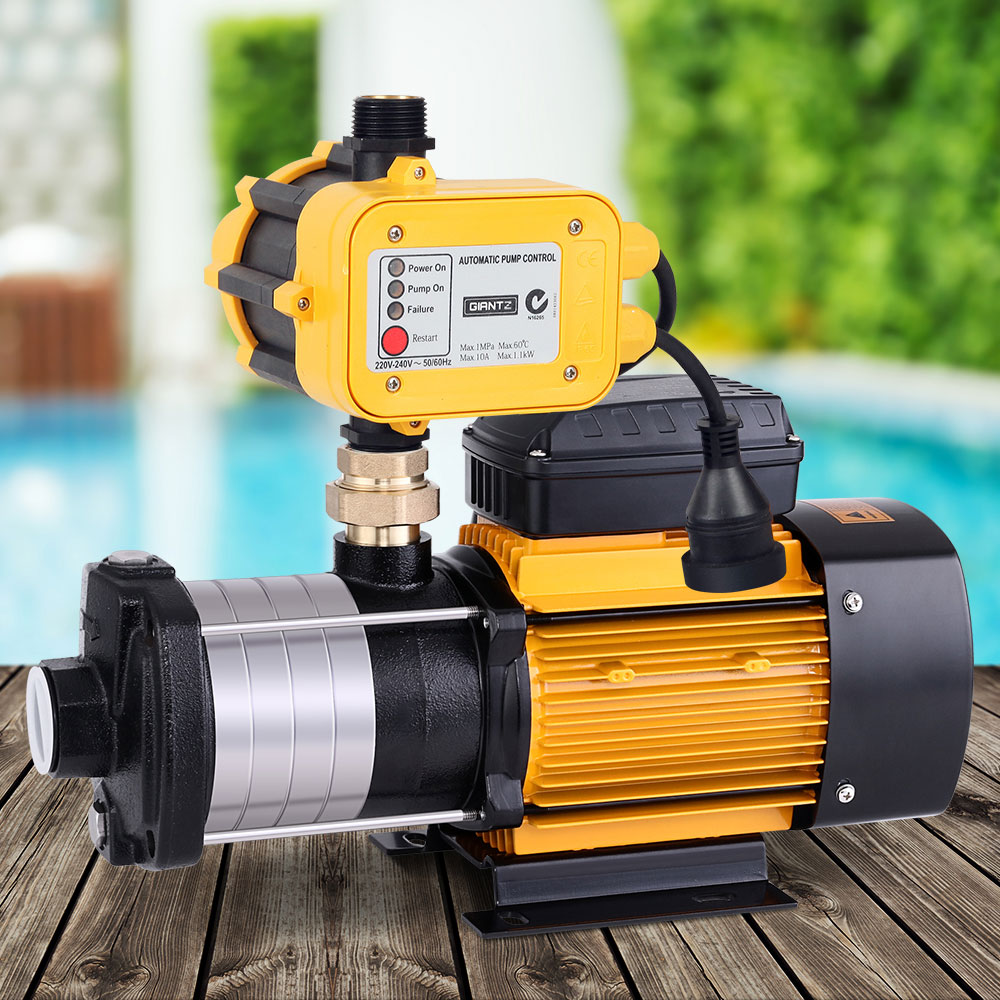 PUMP-ST5-SS-OG-YEL-202502282000-00 Giantz Garden Water Pump High Pressure 2000W 5-Stage Tank Irrigation Yellow - Image 1