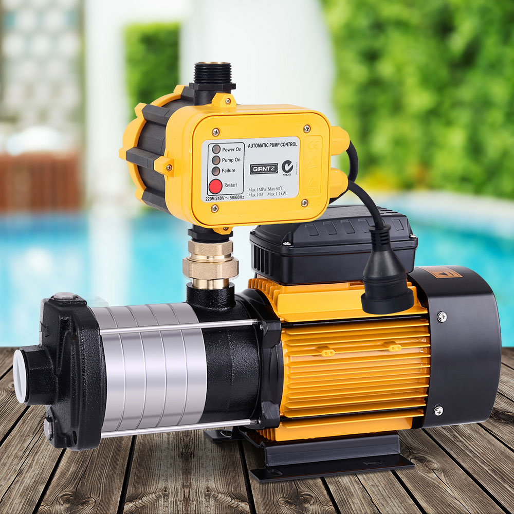 PUMP-ST6-SS-OG-YEL-202502282000-00 Giantz Garden Water Pump High Pressure 2500W 6-Stage Tank Irrigation Yellow - Image 1