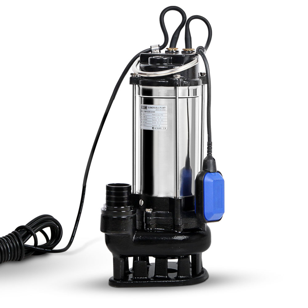 PUMP-SUBM-28-BK-202502282000-07 Giantz 2000W Submersible Dirty Water Pump Bore Tank Well Steel Automatic - Image 1
