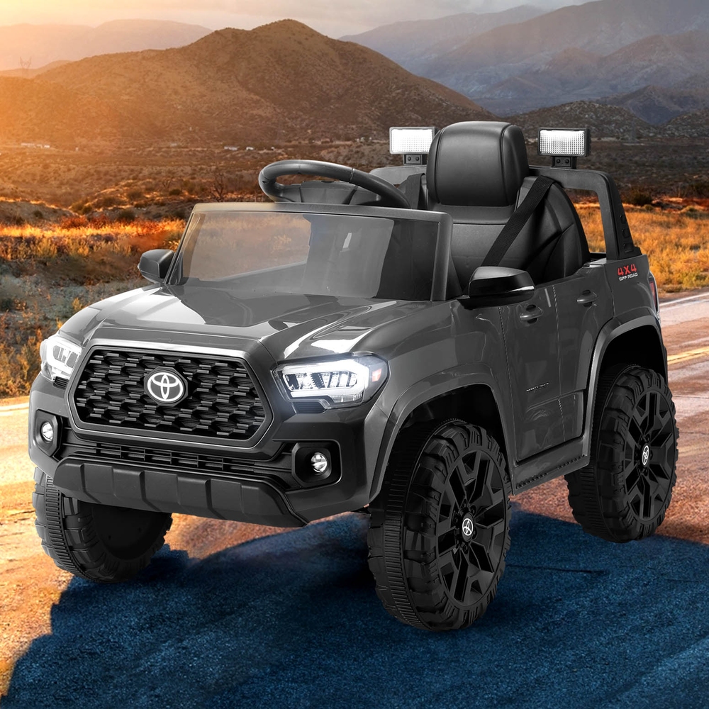 RCAR-LS-TOYO-GY-183606-06 Kids Electric Ride On Car Toyota Tacoma Off Road Jeep Toy Cars Remote 12V Grey - Image 1