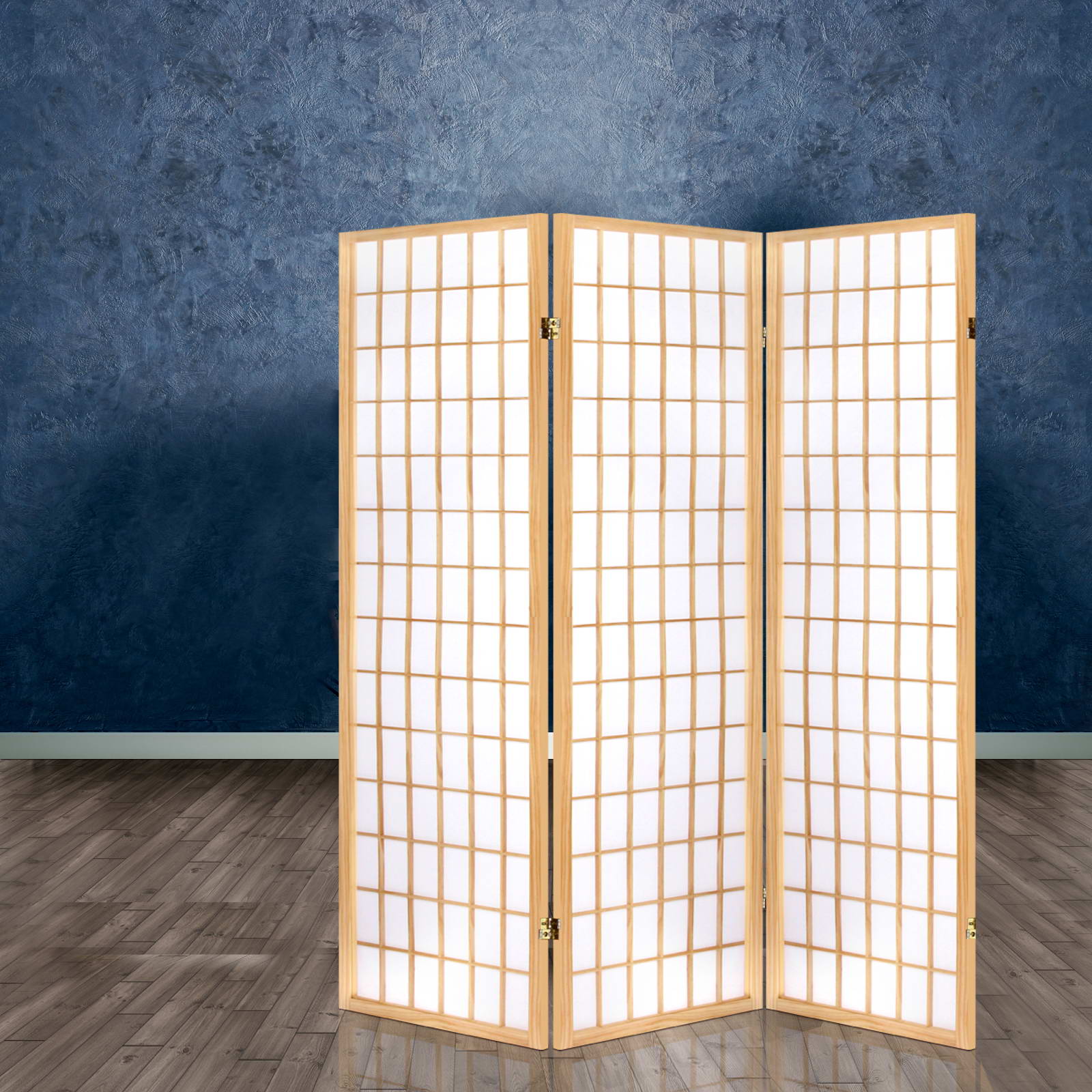 RD-4019-3P-NT-202502281402-00 Artiss 3 Panel Room Divider Screen 131x179cm Natural - Image 1