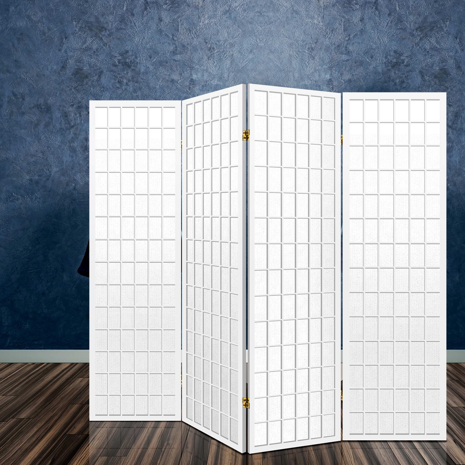 RD-4019-4P-WH-202502281402-00 Artiss 4 Panel Room Divider Screen 174x179cm White - Image 1