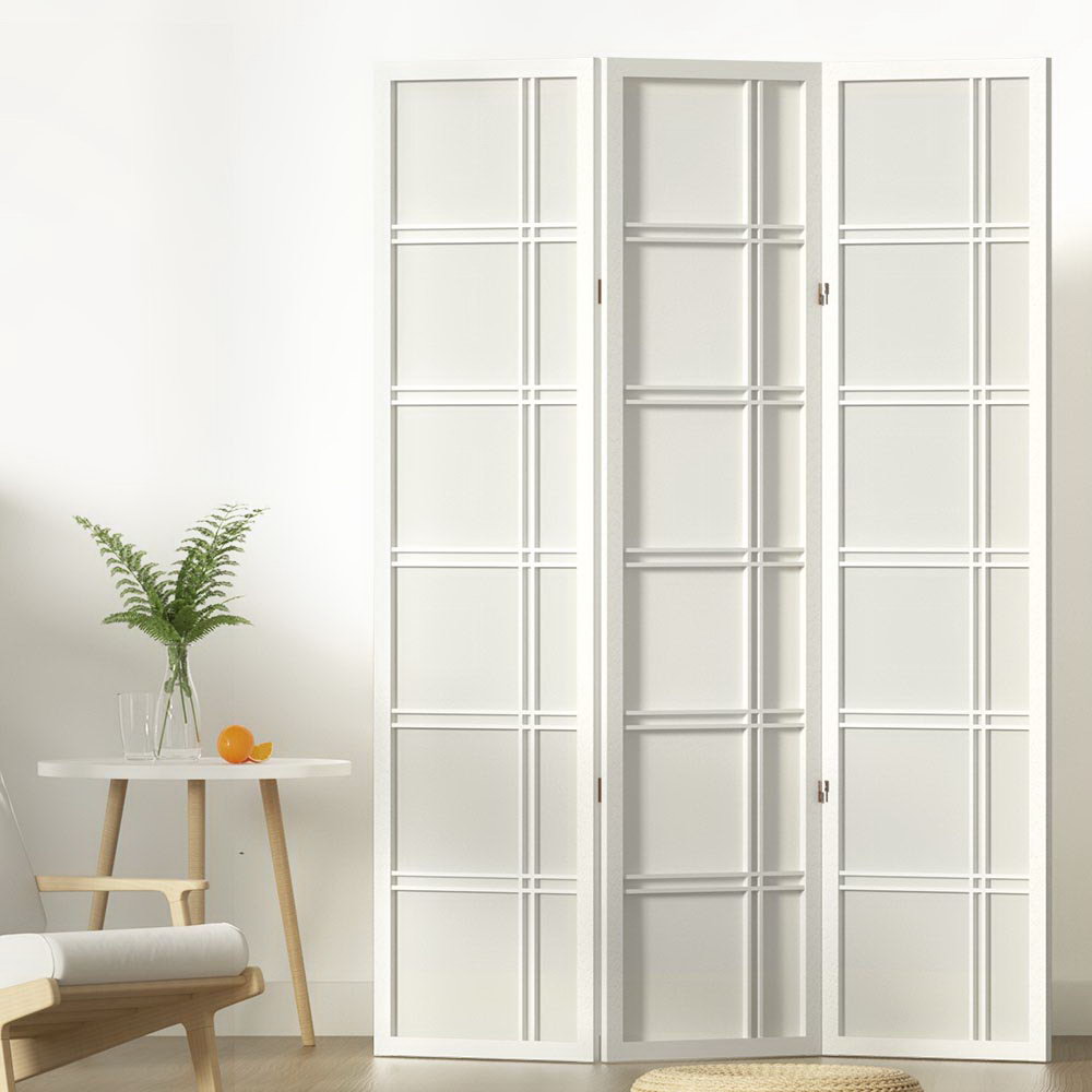 RD-7001-3P-WH-202502281404-00 Artiss 3 Panel Room Divider Screen 132x179cm Nova White - Image 1