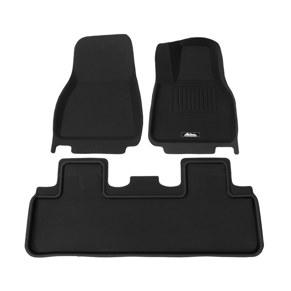 RUBBER-MAT-TESLA-MODELY-54359-00 Weisshorn Tesla Model Y Rubber Mats Carpets Front Rear Set RHD 21-24 - Image 1