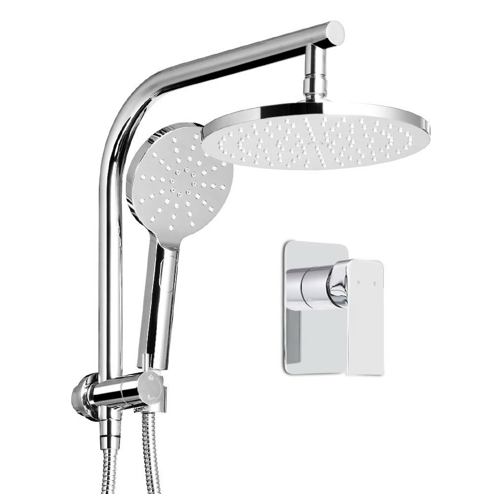 SHOWER-A1-RO-9-SI-MIXER-16415-00 Cefito 9'' Rain Shower Head Set Handheld Round High Pressure Mixer Tap Chrome - Image 1