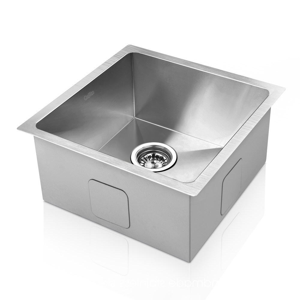 SINK-R10-3636-205-202502281108-07 Cefito Kitchen Sink 36X36CM Stainless Steel Nano Basin Single Bowl Silver - Image 1