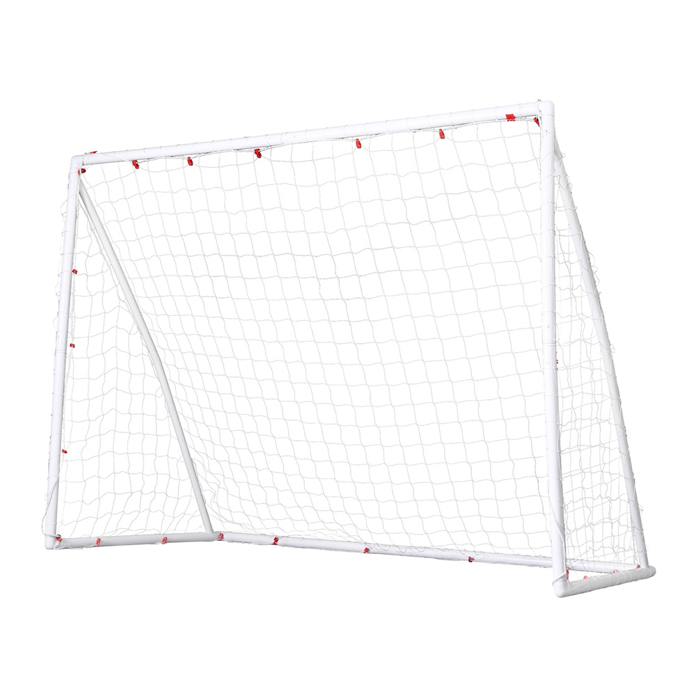 SN-B-8FT-WH-202506191527-00 Everfit 8FT Soccer Football Goal Net UPVC Frame with PE Mesh Weatherproof Portable Goals for Backyard Training Competitive Play - Image 1