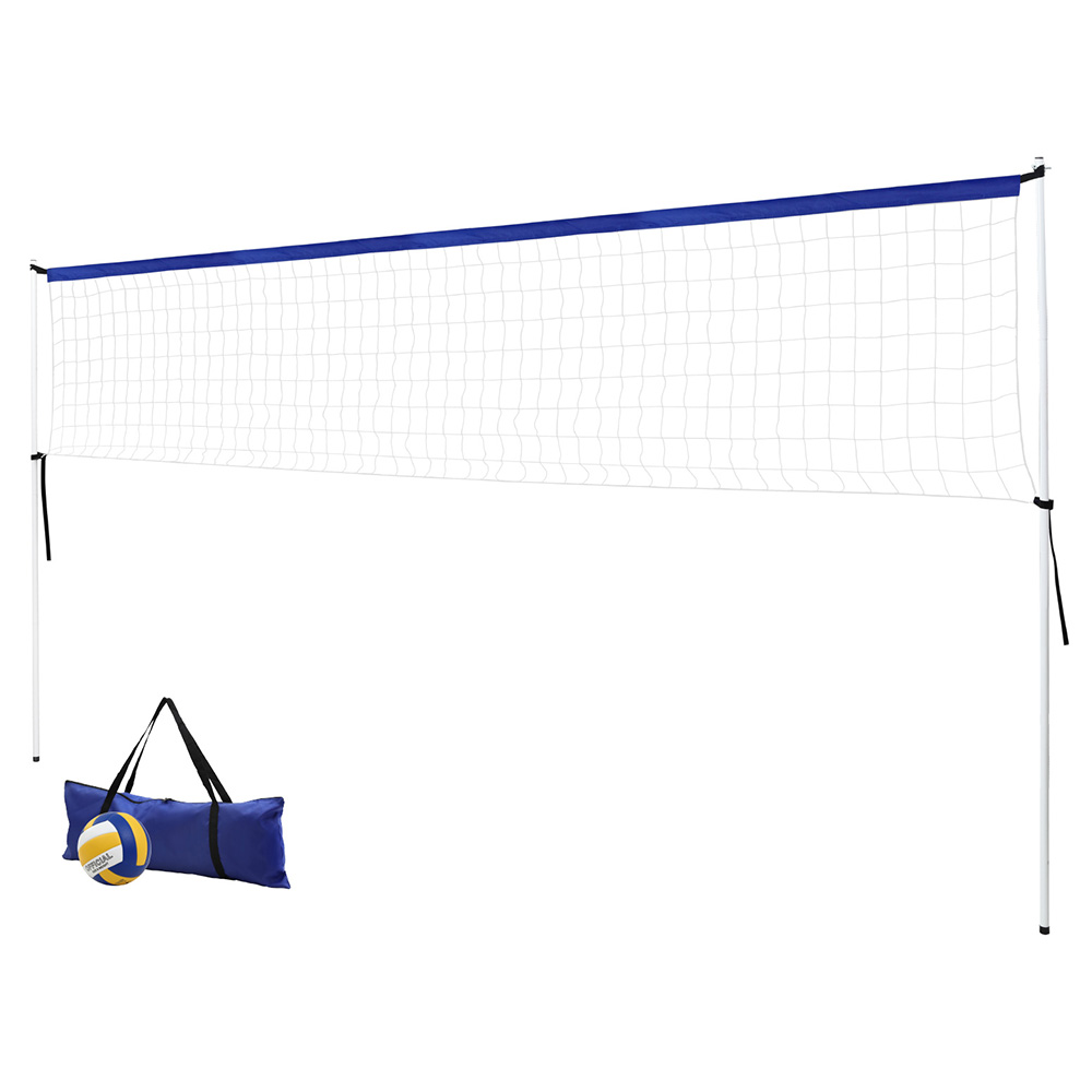 SN-B-VLB-6M-BL-202506241501-00 Everfit 6M Portable Volleyball Net Set Adjustable Height Multi-Sport Net with Ball and Bag - Image 1