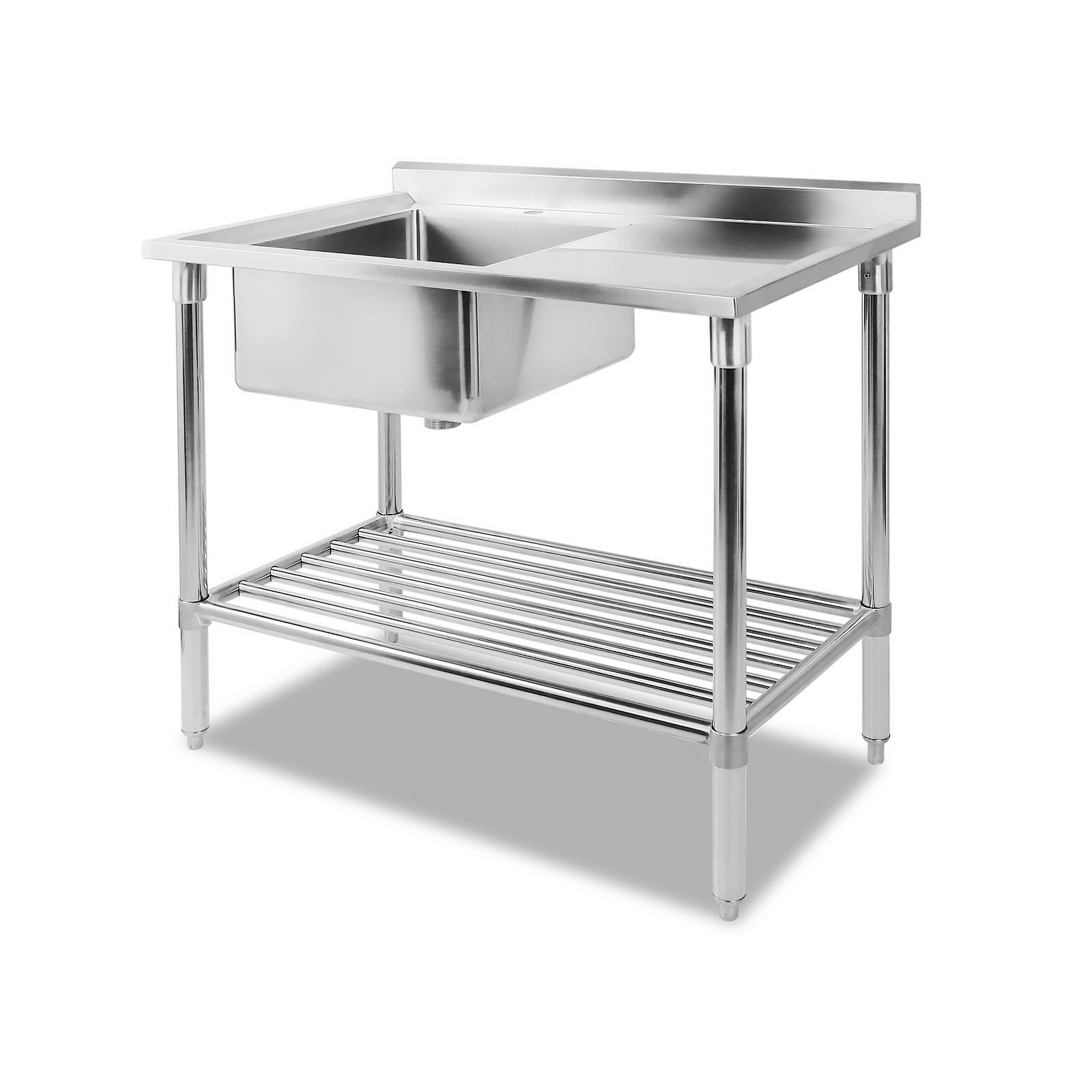 SSKB-SINK-L100-202502281930-07 Cefito 100x60cm Stainless Steel Sink Bench Kitchen 304 - Image 1