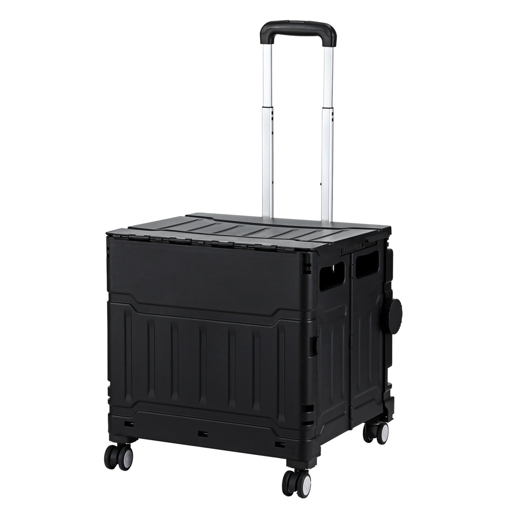 ST-75L-PLA-BK-174930-00 Emajin Shopping Trolley Cart 75L Foldable Black - Image 1