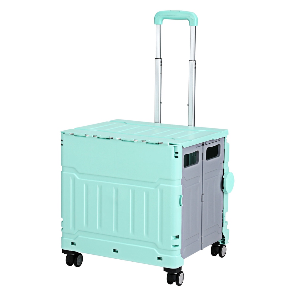 ST-75L-PLA-GR-174931-00 Emajin Shopping Trolley Cart 75L Foldable Green - Image 1