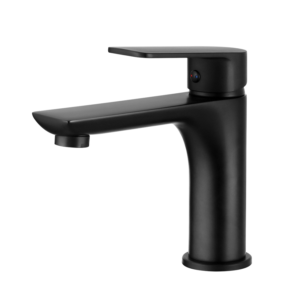 TAP-A-81H09-BK-91794-00 Bathroom Basin Mixer Tap Brass Faucet Vanity Laundry Sink Black - Image 1