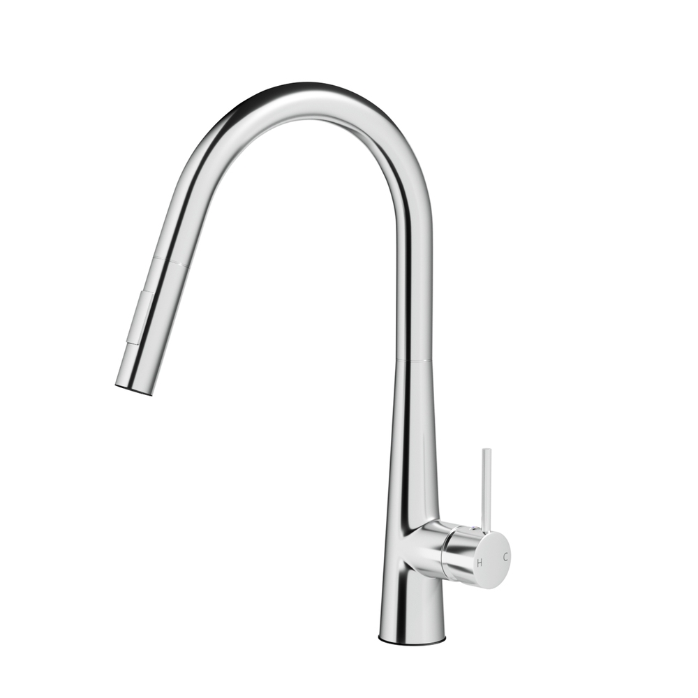 TAP-A-82H52-SI-161802-00 Cefito Kitchen Mixer Tap Pull Out Round 2 Mode Sink Basin Faucet Swivel WELS Chrome - Image 1