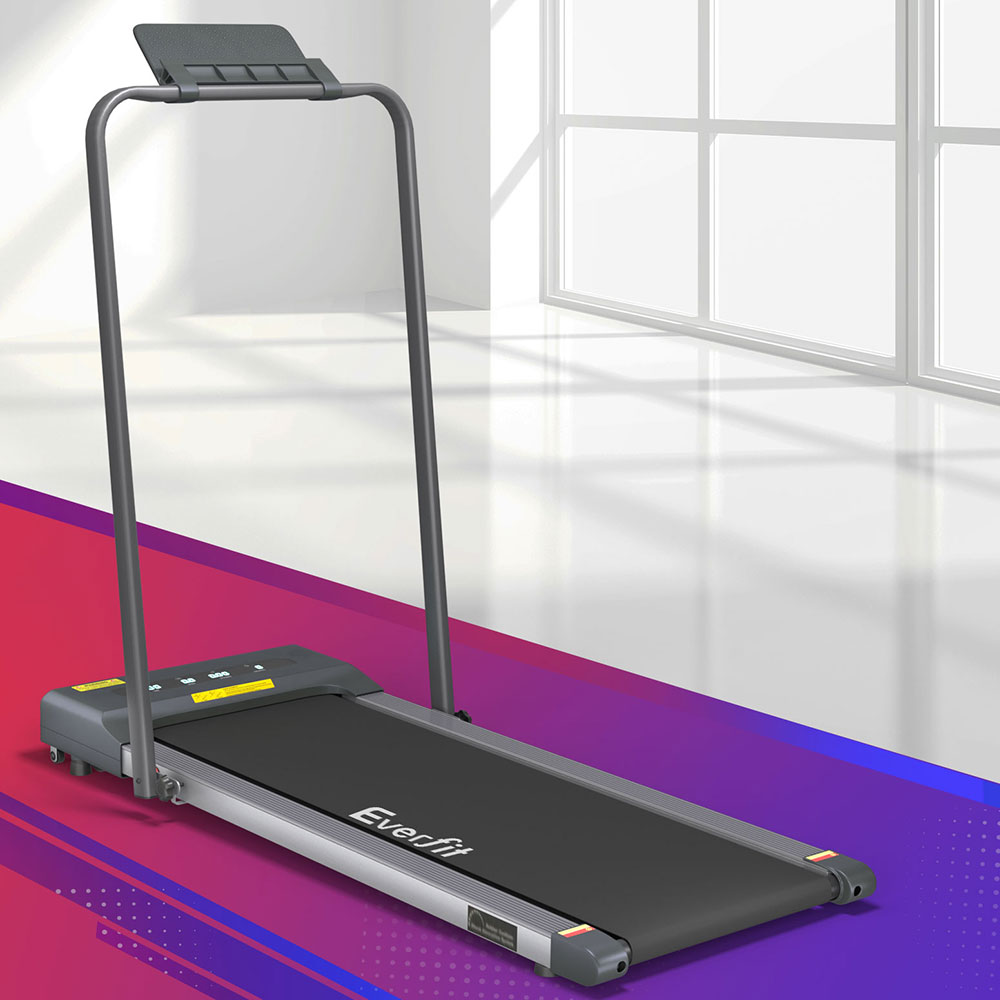TMILL-380-PAD-GR-149286-04 Everfit Treadmill Electric Walking Pad Under Desk Home Gym Fitness 380mm Grey - Image 1