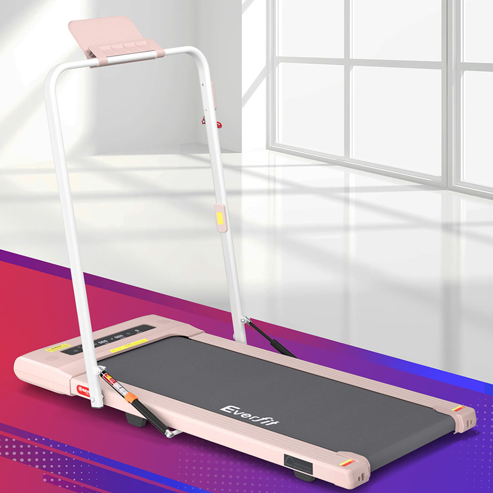 TMILL-400-2IN1-PK-195580-06 Everfit Treadmill Electric Walking Pad Under Desk Home Gym Fitness 400mm Pink - Image 1
