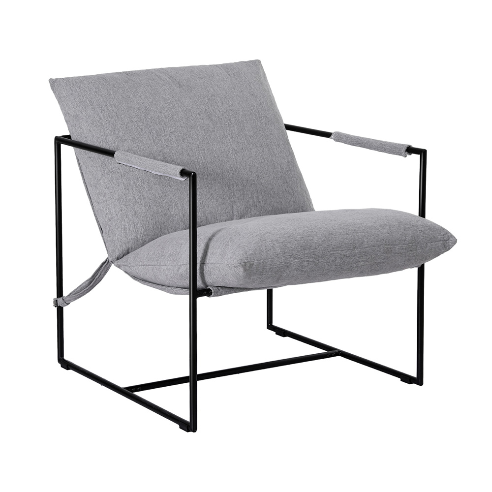 UPHO-G-ARM01-FLD-GY-202505131404-00 Artiss Armchair Lounge Chair Sling Grey - Image 1