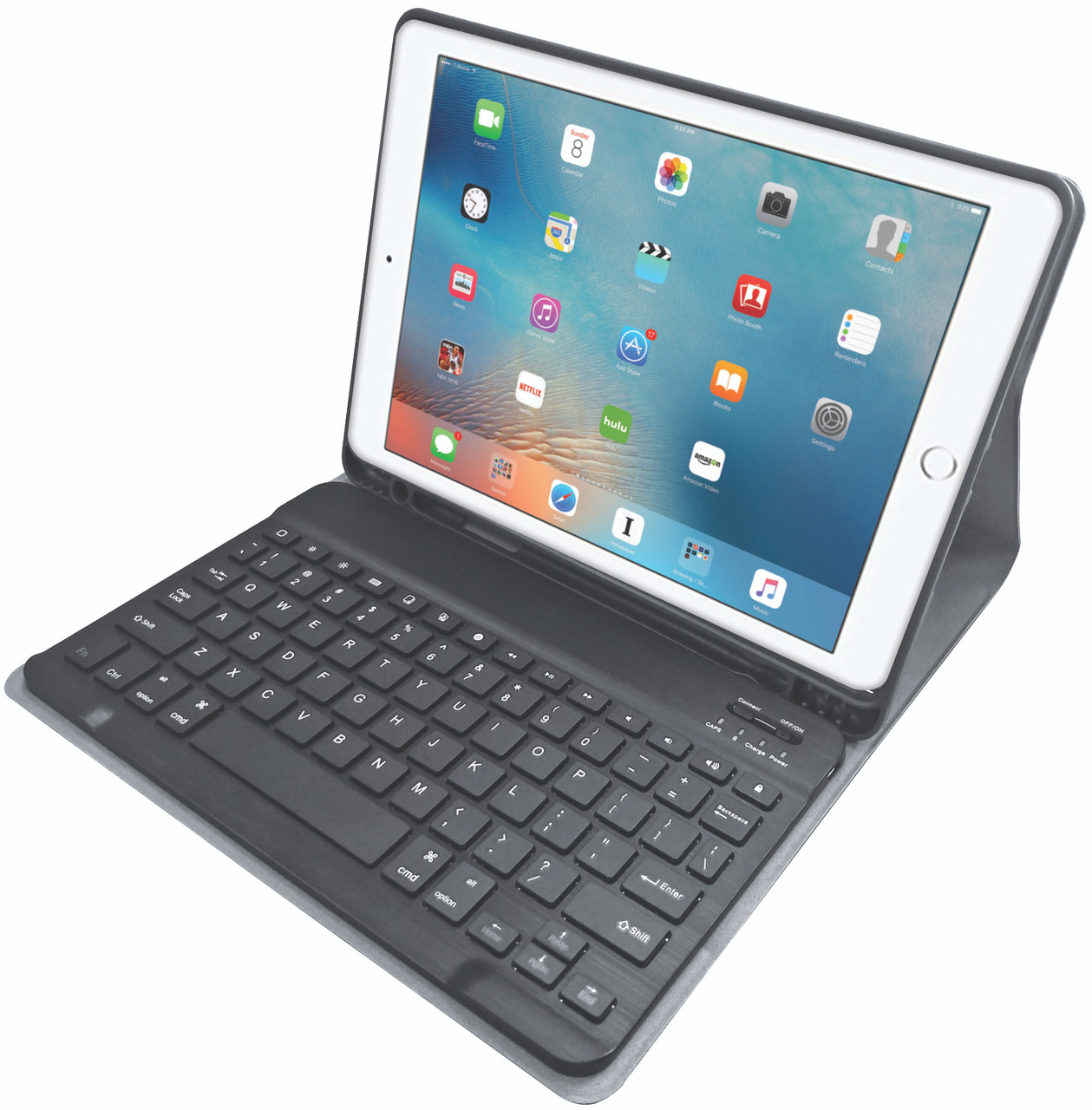 V1031-CB-KBIPAD102-202507041110-00 Laser Keyboard Case for iPad 10.2" - Black - Image 1