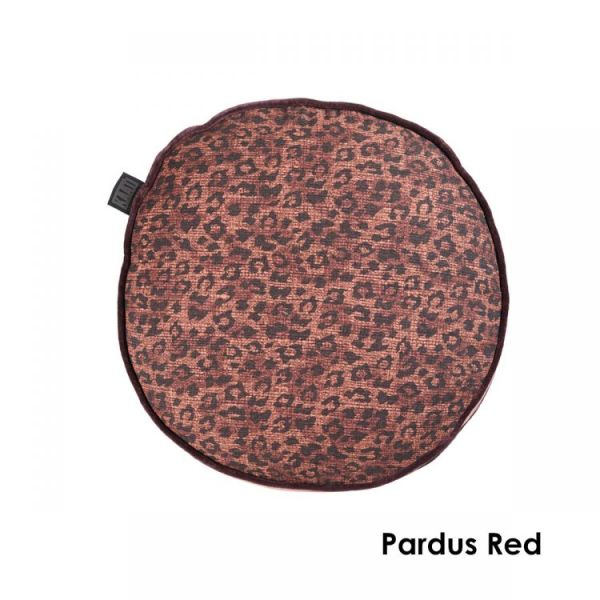 V107-1316495-200769-00 Pardus Round Cotton Red Cushion by Bedding House - Image 1