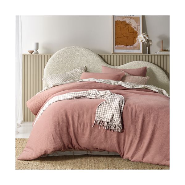 V107-5092914-200518-00 Hugo Clay Quilt Cover by Vintage Design Homeware King - Image 1