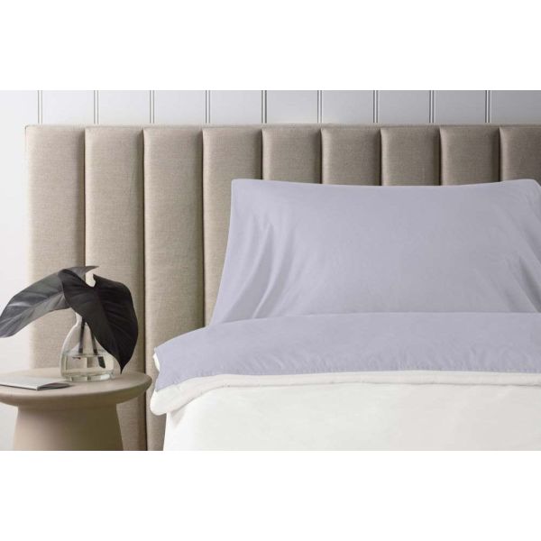 V107-5096547-200539-00 White Self Tanning Polyester Cotton Sheet Protector by Accessorize - Image 1