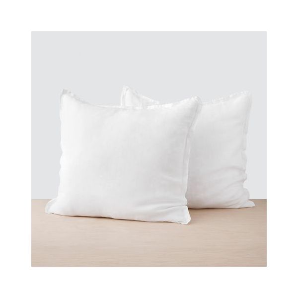 V107-59344-200598-00 Stonewashed French Linen Cotton European Pillowcases by Vintage Design Homeware - Image 1