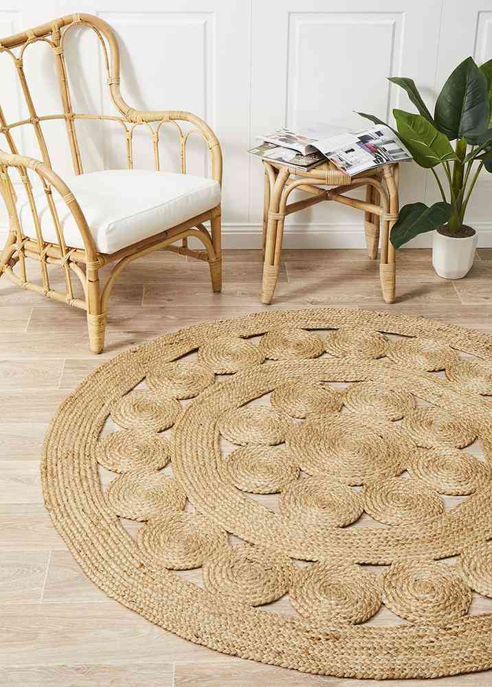 V107-ATR-PIL-NAT-150X150-208468-00 Atrium Pilu Natural By Rug Culture - 150X150CM - ROUND - Image 1