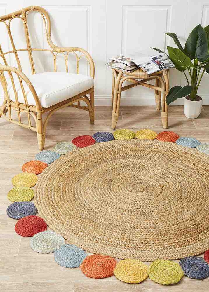 V107-ATR-TUT-MULT-240X240-208550-00 Atrium Tutti Multi By Rug Culture - 240x240CM ROUND - Image 1