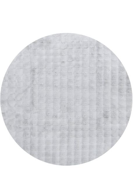 V107-BUB-SILVER-150X150-207183-00 Bubble Silver Round Washable Rug by Rug Culture-150X150CM - ROUND - Image 1