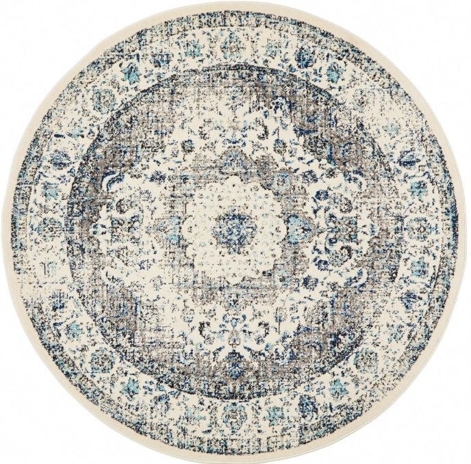 V107-EVO-251-WHI-150X150-207976-00 Evoke 251 White Round by Rug Culture -150X150CM - ROUND - Image 1