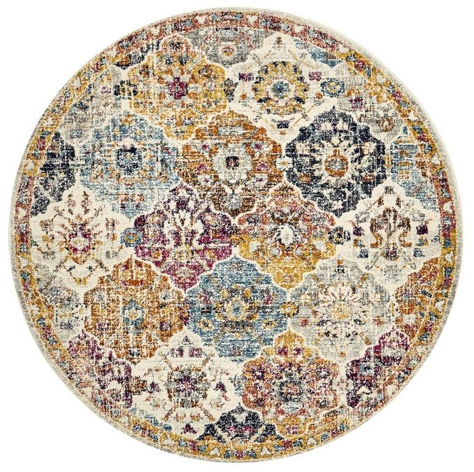 V107-MUS-861-RST-200X200-208541-00 Museum 861 Rust Round by Rug Culture-200X200CM - ROUND - Image 1