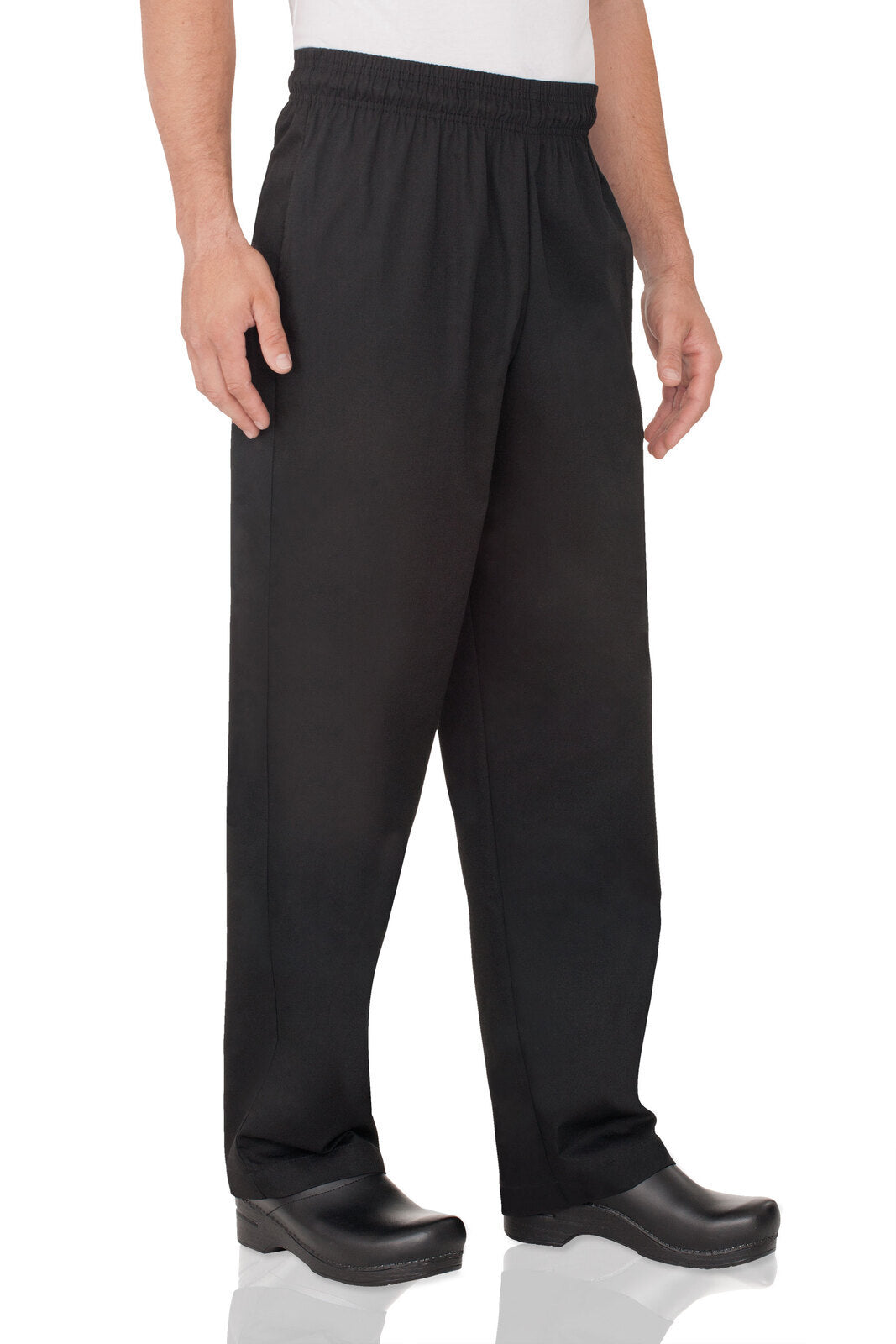 V107-NBBP-S-217927-00 Essential Men's Black S Baggy Chef Pants by Chef Works - Image 1