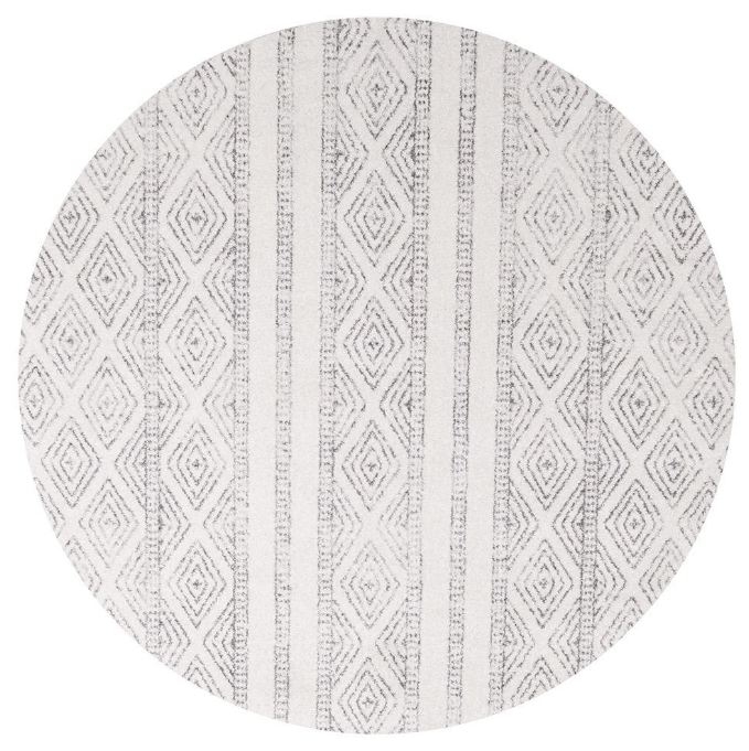 V107-OAS-450-GRY-150X150-207637-00 Oasis 450 Grey Round by Rug Culture-150X150CM - ROUND - Image 1