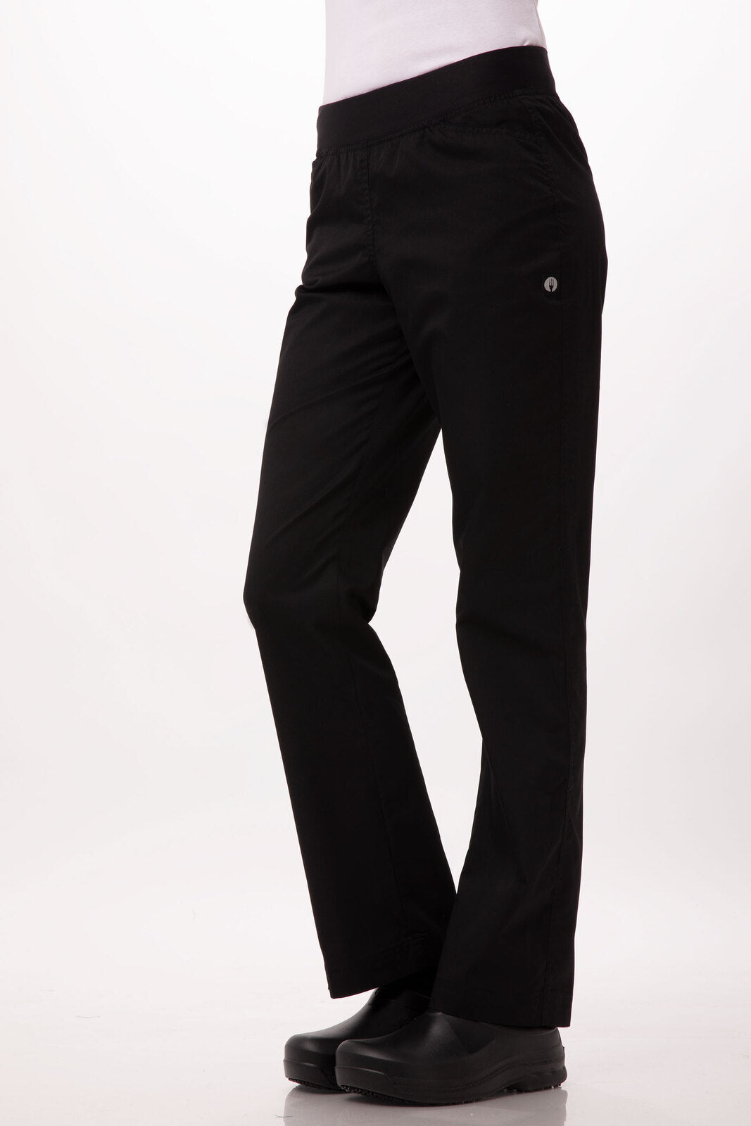 V107-PBN01W-BLK-XL-217301-00 Lightweight Black XL Slim Women's Chef Pants by Chef Works - Image 1