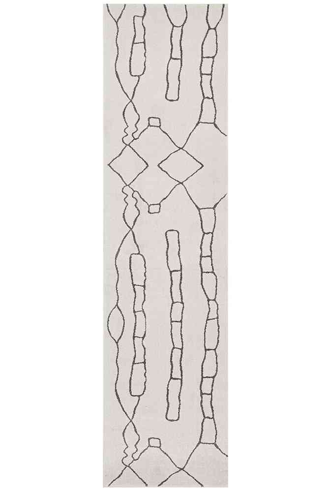 V107-PDS-AMY-GREY-300X80-217330-00 Paradise Runner Amy Grey by Rug Culture - 300X80CM - RUNNER - Image 1