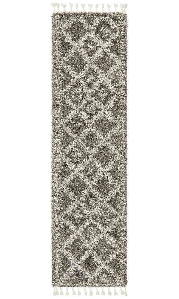 V107-SAF-33-GRY-300X80-207761-00 Saffron 33 Grey Runner by Rug Culture - 300X80CM - RUNNER - Image 1