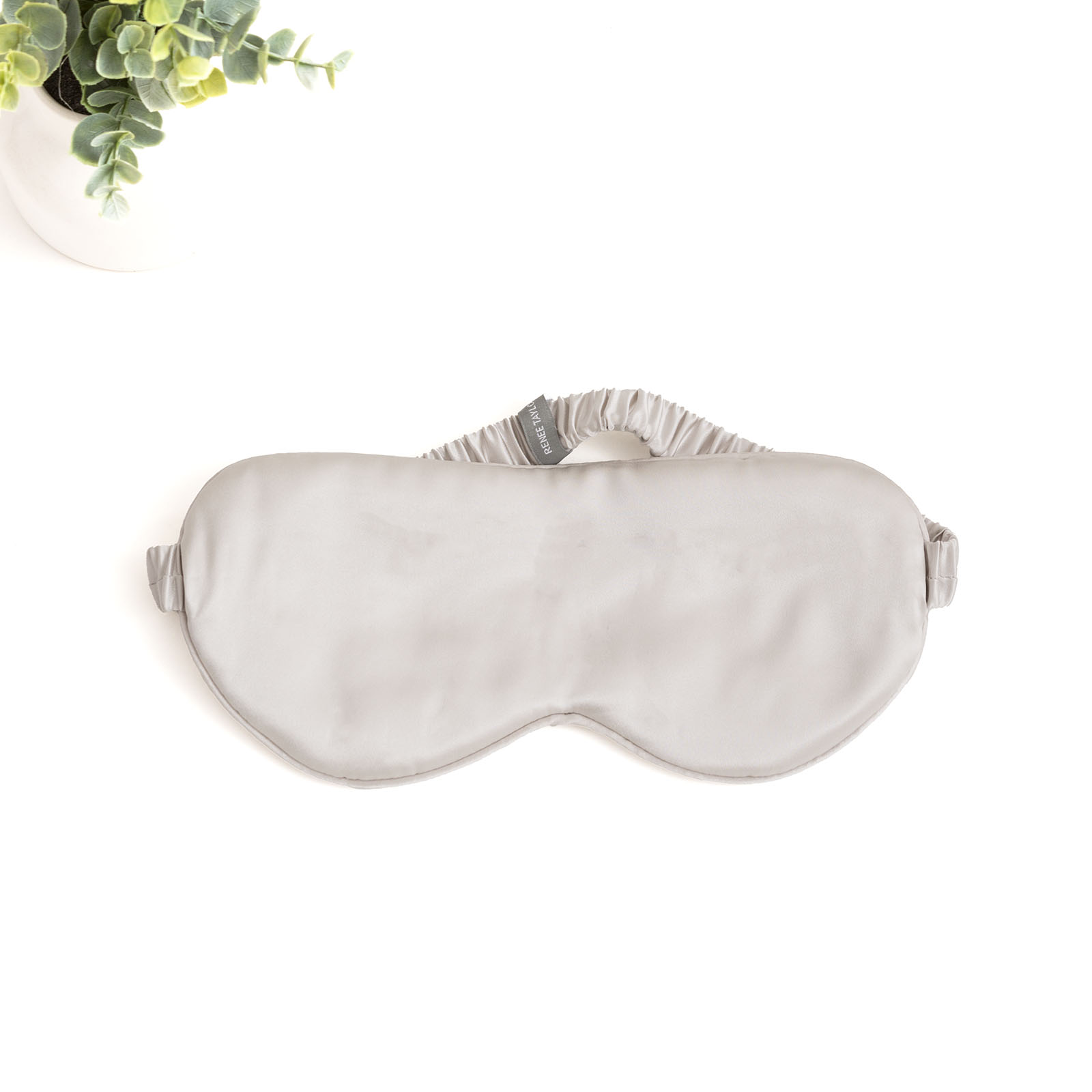 V107-SH326540-196950-00 100% Mulberry Silk Silver Eye Mask by Renee Taylor - Image 1