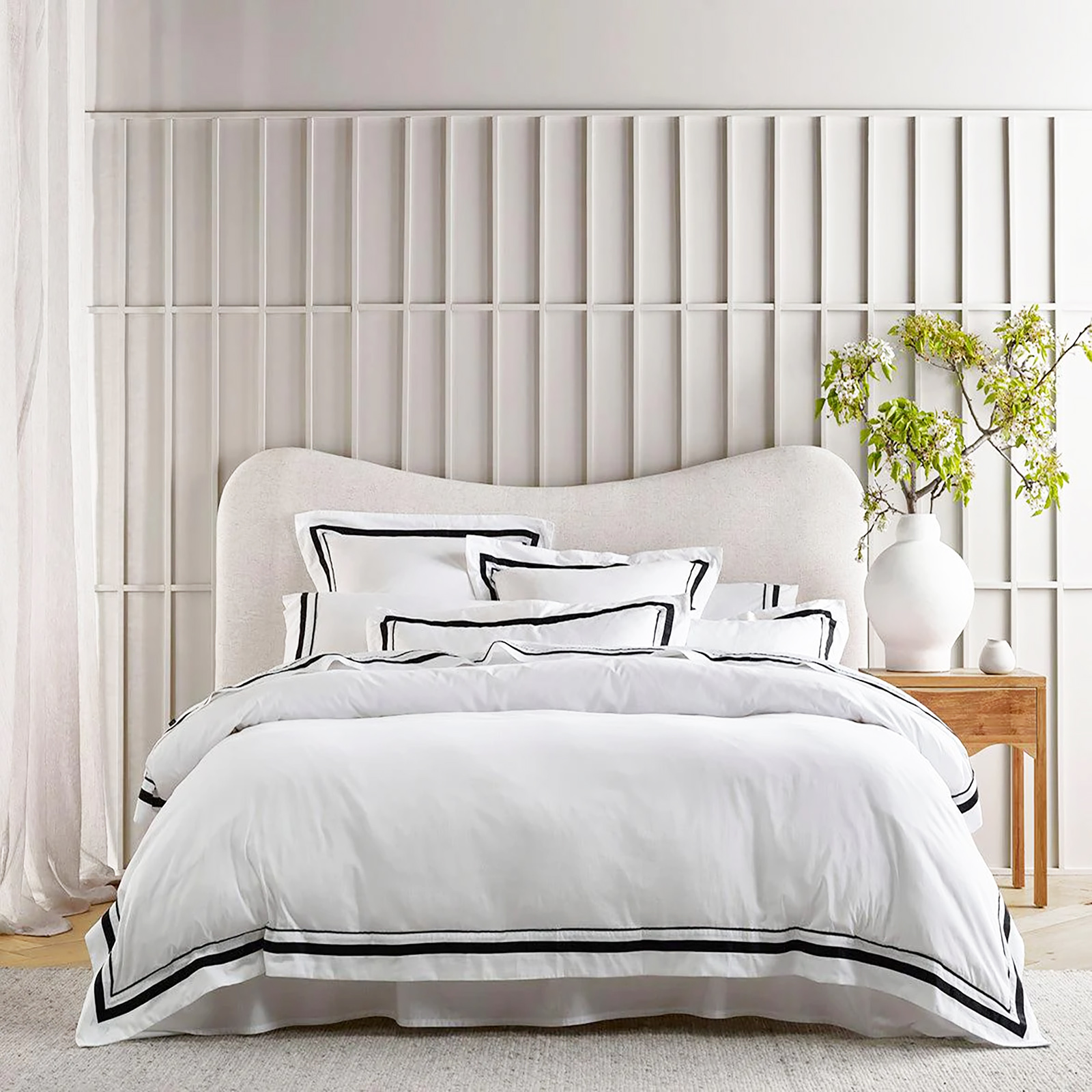 V107-SH328440-217053-00 Cloud 1000 TC Egyptian Cotton White Charcoal European Pillowcase by Renee Taylor - Image 1