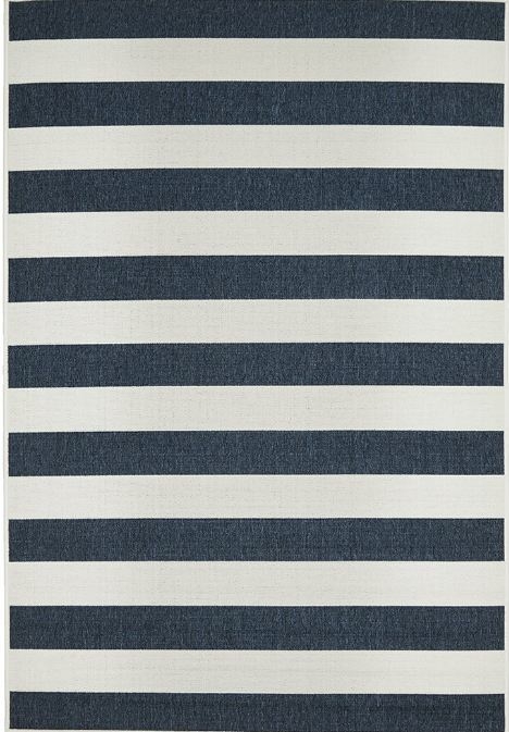 V107-SSD-4444-NVWH-220X150-207757-00 Seaside 4444 Navy White by Rug Culture-220X150CM - RECTANGLE - Image 1