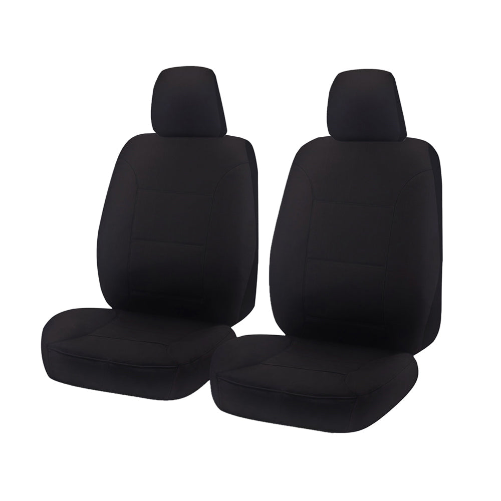 V121-ALTMDMX704_ALTMDMX704 Seat Covers for ISUZU D-MAX 06/2012 - ON DUAL CAB CHASSIS UTILITY FRONT 2X BUCKETS BLACK ALL TERRAIN - Image 1