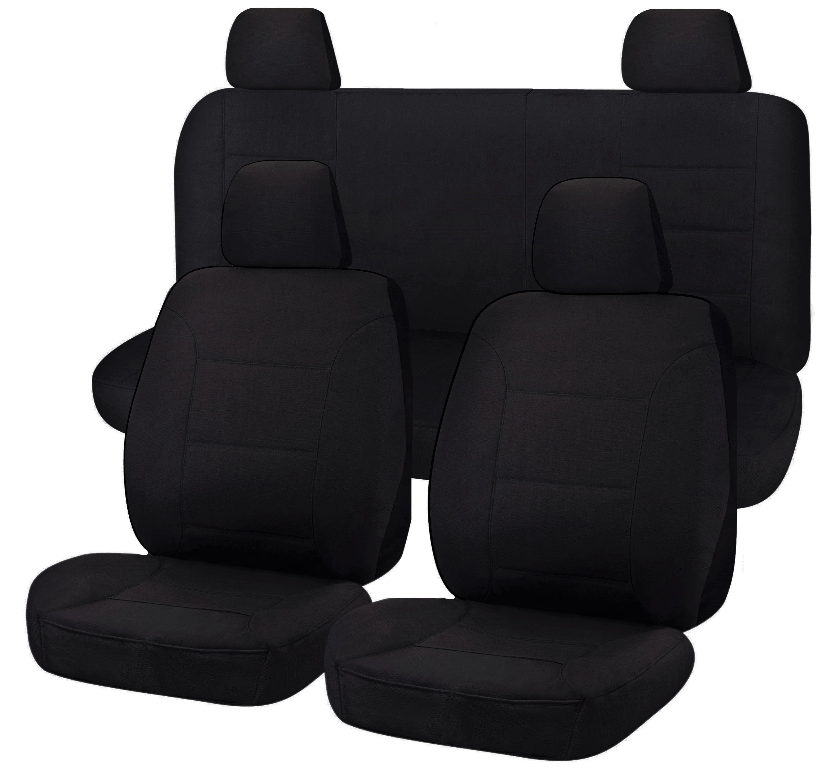 V121-ALTMNAV204_blk_2nd_row_backrest_60.40_99201ee2-80fe-4aad-865e-8964441912e3 Seat Covers for NISSAN NAVARA D40 01/2006 - 02/2015 DUAL CAB UTILITY FR BLACK ALL TERRAIN - Image 1
