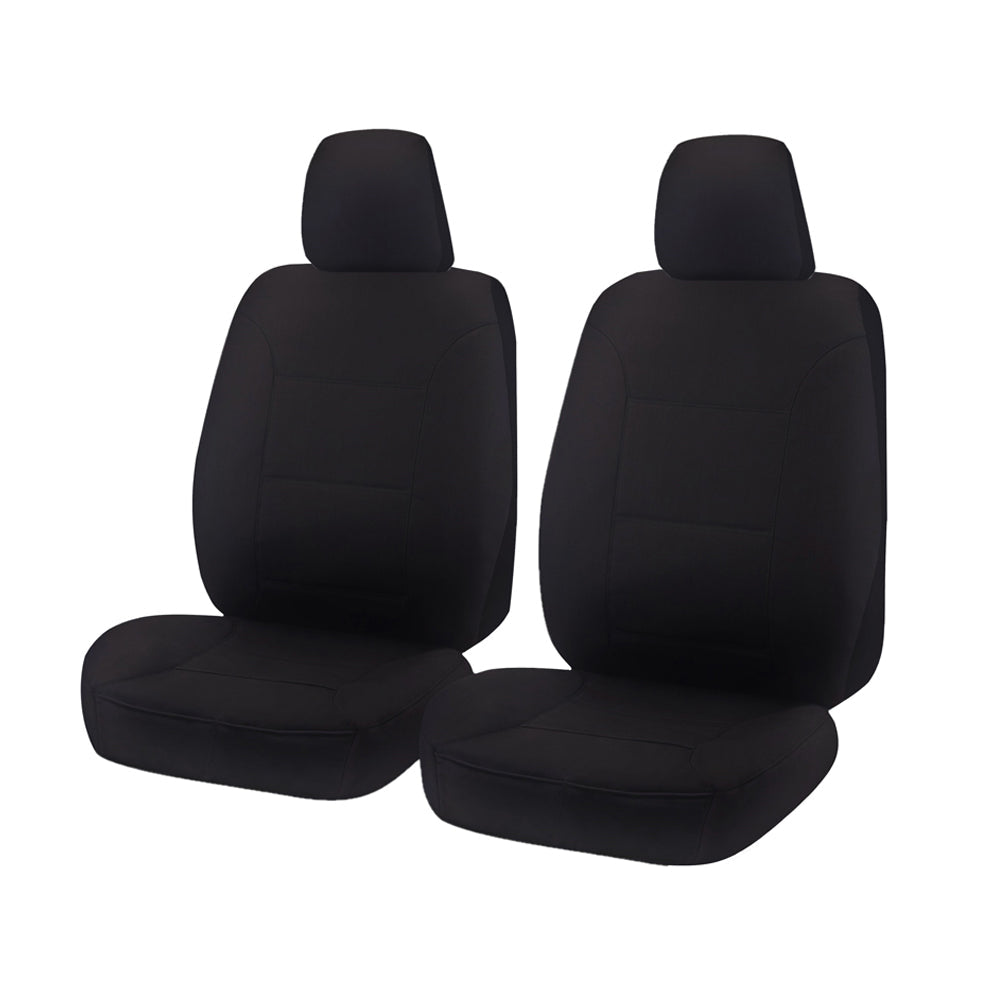 V121-CHTMCOL704_CHTMCOL704 Seat Covers for HOLDEN COLORADO RG SERIES F 06/2012 - ON SINGLE / DUAL FRONT 2X BUCKETS BLACK CHALLENGER - Image 1