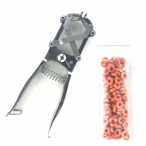 V122-ELT-2015_16_ea62f673-800a-4441-bdf5-4302352abedb_500x_1 Cattle Lamb Sheep Stainless Steel Elastrator Castrating Plier with 100 Rubber - Image 1