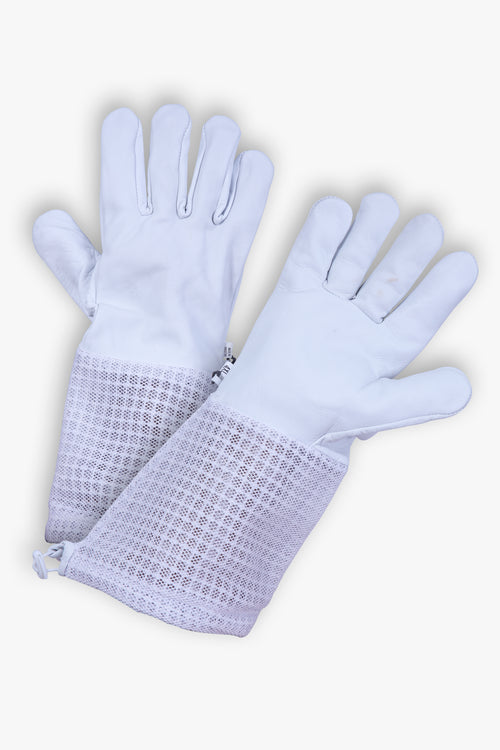 V122-OZ-1128-13_500x-00 Beekeeping Bee Gloves Goat Skin 3 Mesh Ventilated Gloves-5XL - Image 1