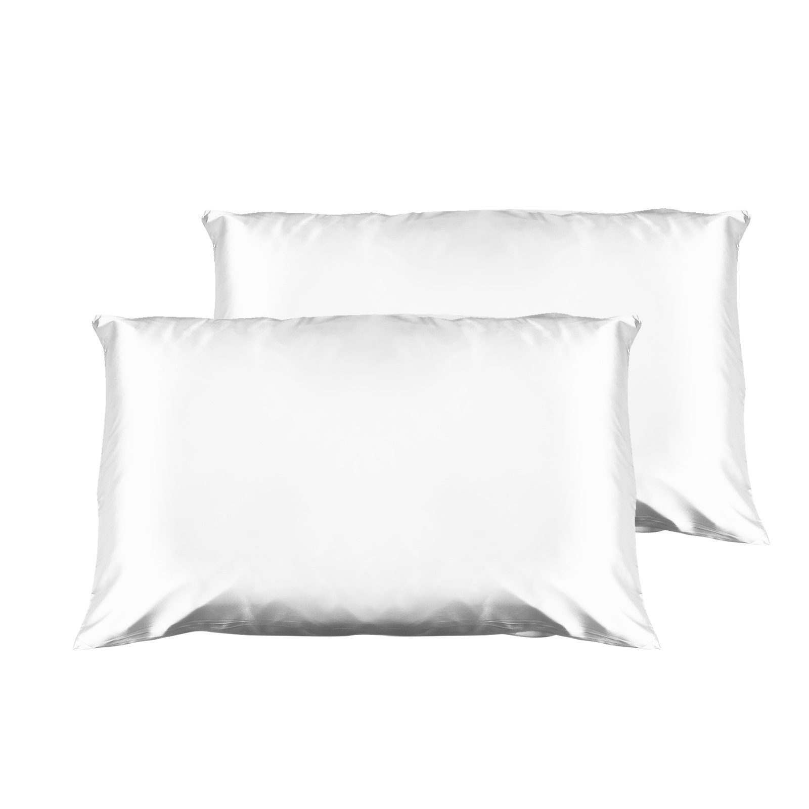 V160-10003452-33391-00 Casa Decor Luxury Satin Pillowcase Twin Pack Size With Gift Box Luxury - White - Image 1