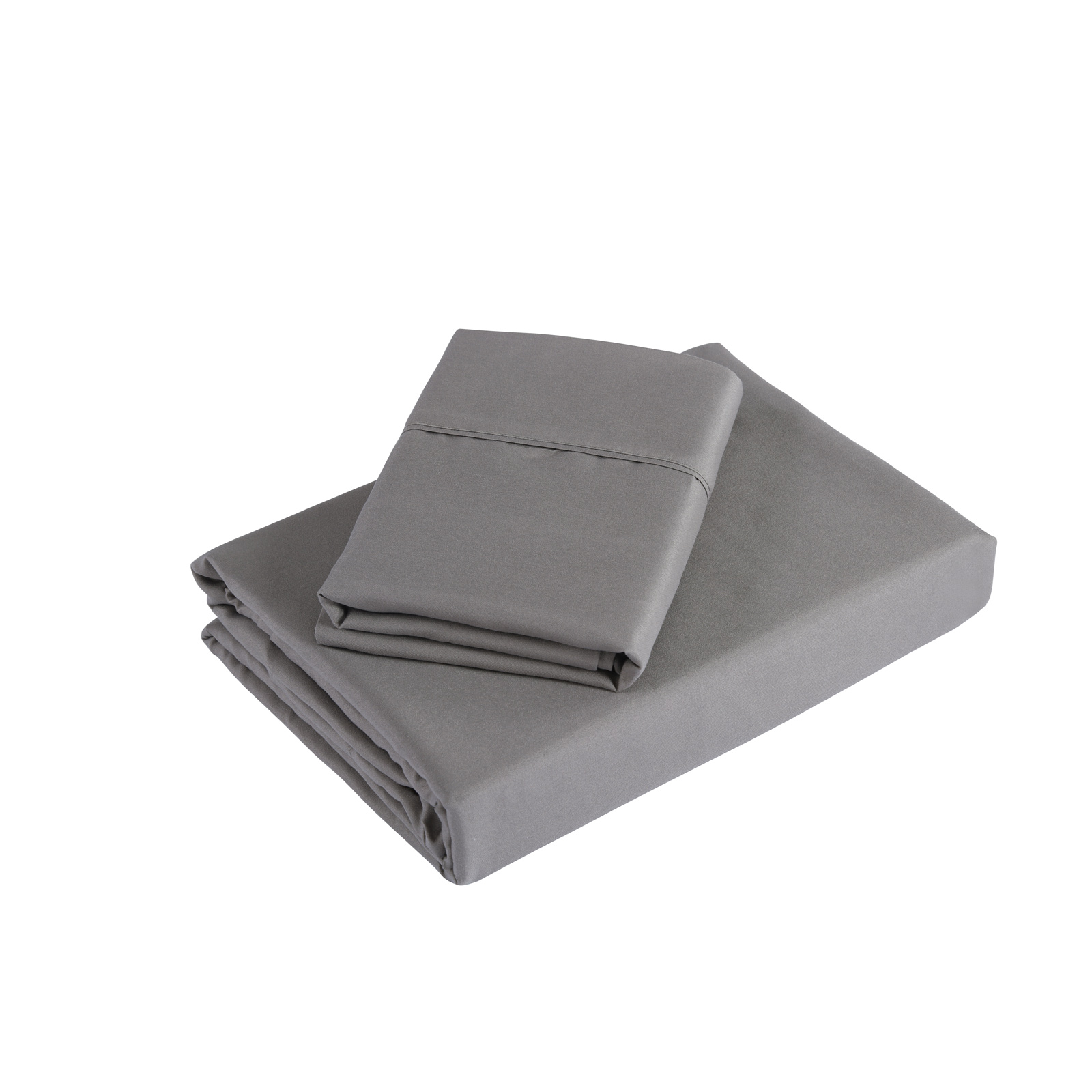 V160-205606_205606_4_1 Royal Comfort 1200 Thread Count Sheet Set 4 Piece Ultra Soft Satin Weave Finish - Queen - Charcoal - Image 1