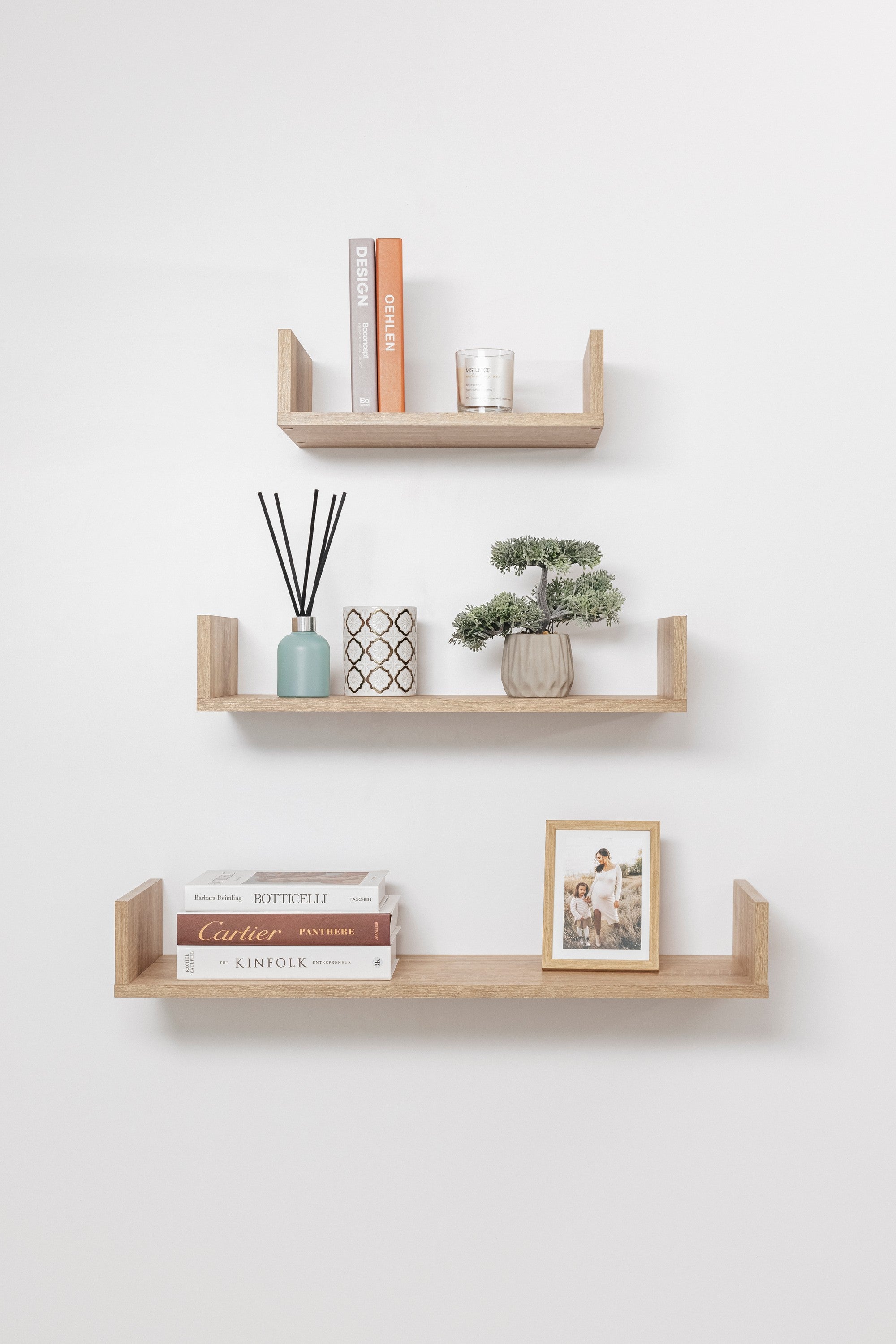V164-ECS5-85560-00 OSLO THREE PIECE SHELF KIT (OAK) - Image 1