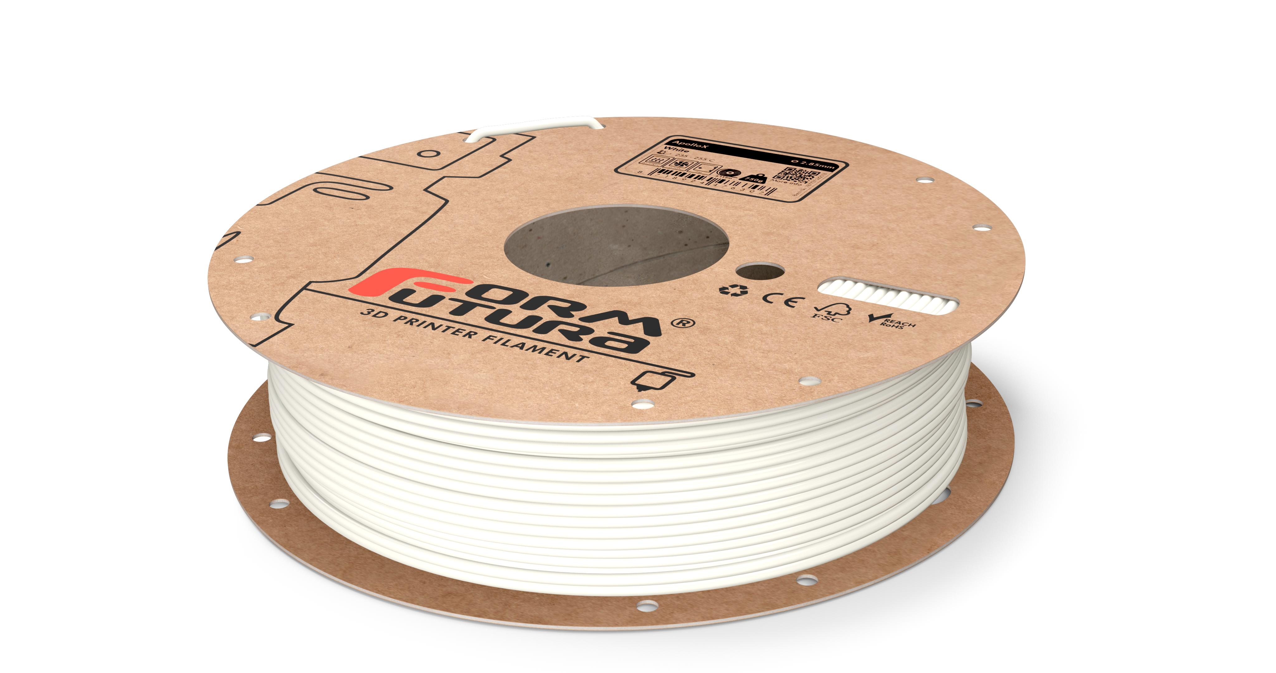 V177-285APOX-WHITE-4500_8718924477670_ApolloX-White-285-4500g__27373_1 ASA Filament ApolloX 2.85mm White 4500 gram 3D Printer Filament - Image 1
