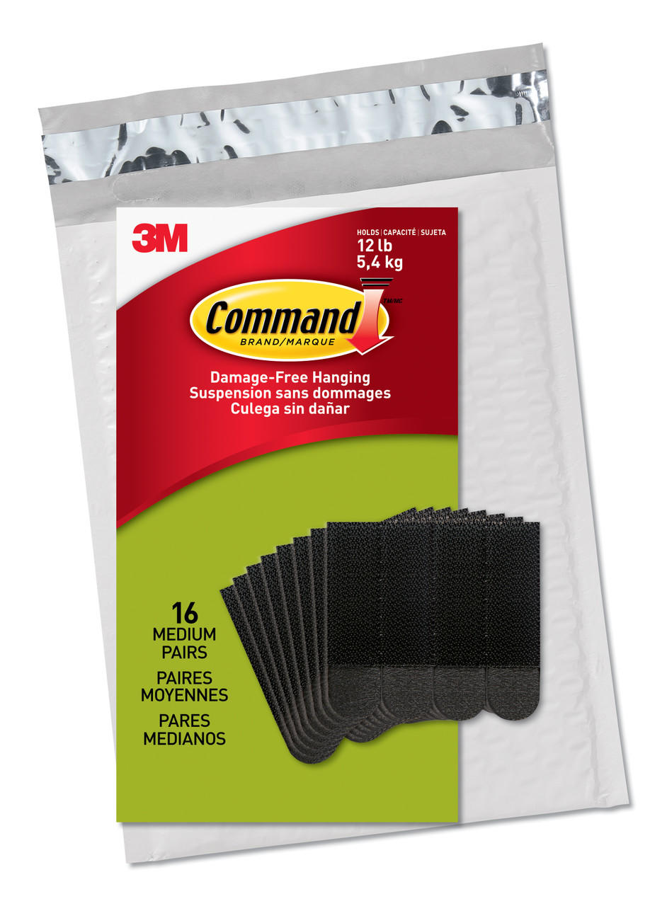 V177-AK-70006980679-70425-00 Command PH204BLK-16NA Value Pack Picture Hanging Strips, Medium, Black - Image 1